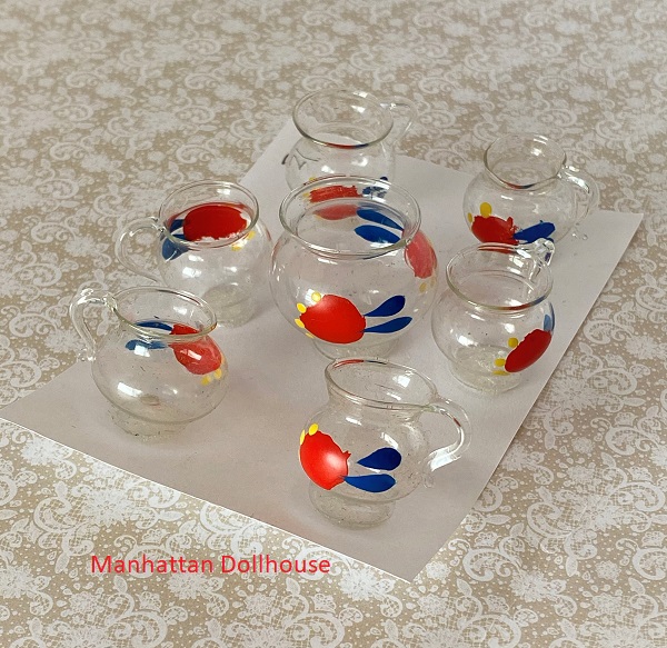 Miniature Glass and Pitcher Set - Click Image to Close